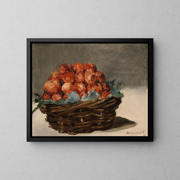 Fresas - Édouard Manet — cuadro enmarcado en la pared