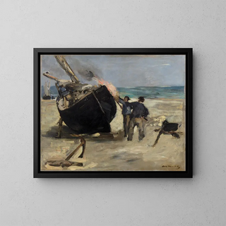 douard Manet - Tarring the Boat Le Bateau goudronn.webp