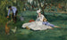 La famille Monet dans leur jardin à Argenteuil - Édouard Manet — artwork view