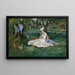 La famille Monet dans leur jardin à Argenteuil - Édouard Manet — framed artwork on a wall