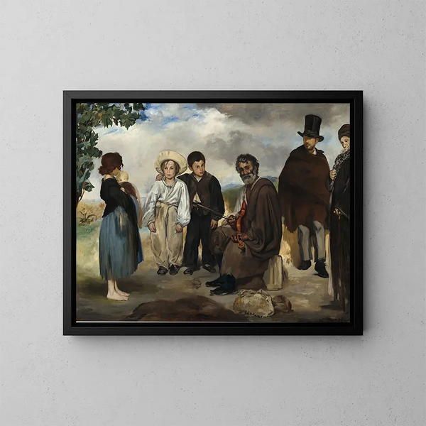 El viejo músico - Édouard Manet — cuadro enmarcado en la pared