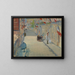 La rue Mosnier avec des drapeaux - Édouard Manet — framed artwork on a wall