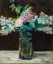 Florero de lilas blancas y rosas - Édouard Manet — vista de la obra