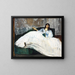 Mujer con un abanico - Édouard Manet — cuadro enmarcado en la pared