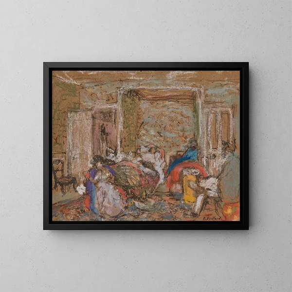 Habitación Amfrville, Madame Hessel sufriente - Édouard Vuillard — cuadro enmarcado en la pared