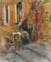 two seated figures on the steps of a house - Édouard Vuillard — artwork view