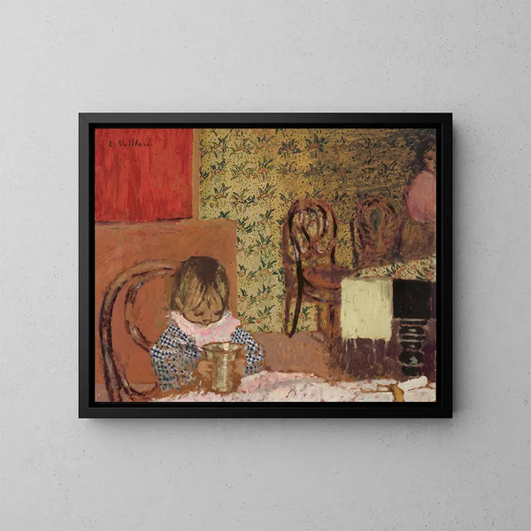 Niño con un vaso - Édouard Vuillard — cuadro enmarcado en la pared