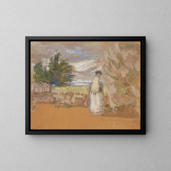 Mujer en el jardín - Édouard Vuillard — cuadro enmarcado en la pared