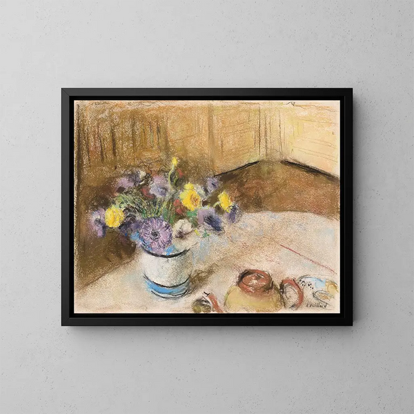 Flores - Édouard Vuillard — cuadro enmarcado en la pared