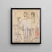 Frente al espejo - Édouard Vuillard — cuadro enmarcado en la pared