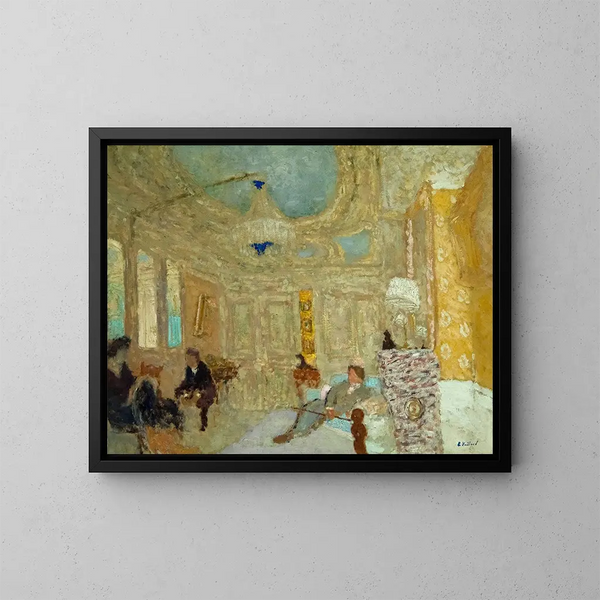 En la sala de espera - Édouard Vuillard — cuadro enmarcado en la pared