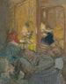 interior con tres personajes - Édouard Vuillard — vista de la obra