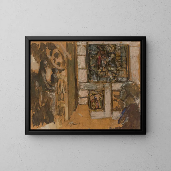 La Salle du Moyen Âge at the Museum of Decorative Arts - Édouard Vuillard — framed artwork on a wall
