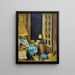La ventana abierta a la noche - Édouard Vuillard — cuadro enmarcado en la pared