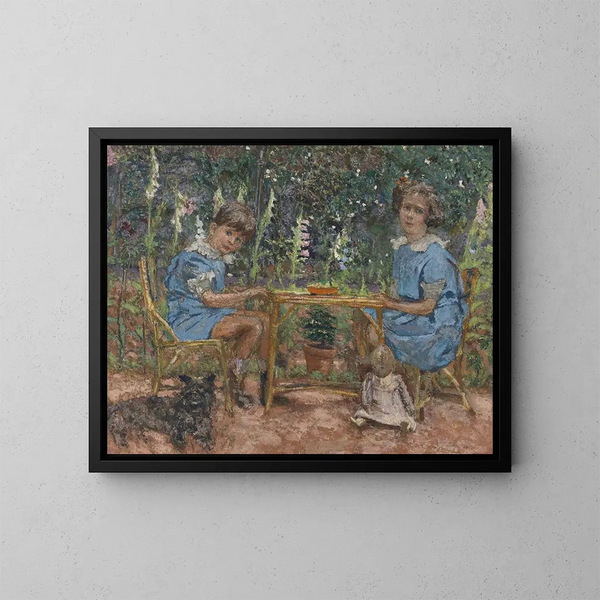 Les Enfants Bassiano - Édouard Vuillard — framed artwork on a wall
