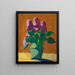 Les Lilas Le bouquet schématique - Édouard Vuillard — framed artwork on a wall