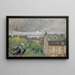 Les Toits mauves - Édouard Vuillard — framed artwork on a wall