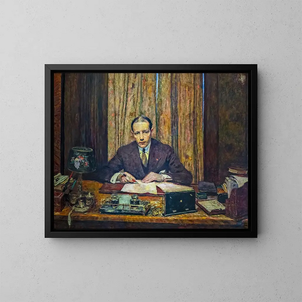 Lucien Rosengart at his workspace - Édouard Vuillard — framed artwork on a wall