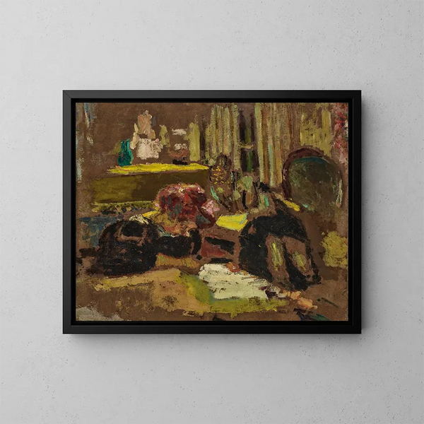 Madame Fontaine inclinée - Édouard Vuillard — framed artwork on a wall