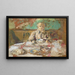 Madame Vuillard en la mesa de la cena - Édouard Vuillard — cuadro enmarcado en la pared