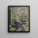Madame Vuillard cosiendo junto a la ventana – Édouard Vuillard — cuadro enmarcado en la pared