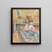 Madame Vuillard writing Vaucresson - Édouard Vuillard — framed artwork on a wall