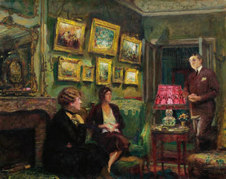 Mme Gillou en su casa, la armonía perfecta - Édouard Vuillard — vista de la obra