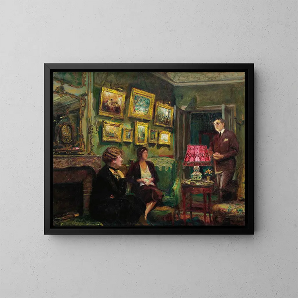 Mme Gillou en su casa, la armonía perfecta - Édouard Vuillard — cuadro enmarcado en la pared
