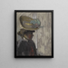 Modelo con sombrero grande - Édouard Vuillard — cuadro enmarcado en la pared