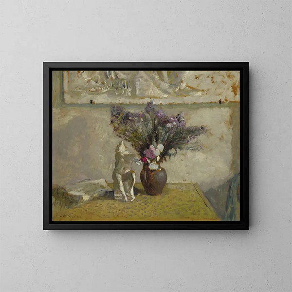 Naturaleza muerta con Leda - Édouard Vuillard — cuadro enmarcado en la pared