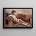 Nude painting stretched on a sofa - Édouard Vuillard — framed artwork on a wall