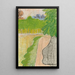 Paisaje de calle con árboles - Édouard Vuillard — cuadro enmarcado en la pared