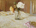 Rosas en un jarrón de cristal - Édouard Vuillard — vista de la obra