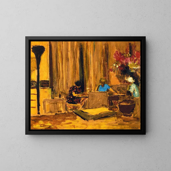 The billiard room at Château des Clayes - Édouard Vuillard — framed artwork on a wall