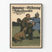 Póster vintage de adiestramiento de perros policía