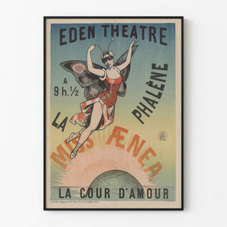 Vintage poster Eden Theatre La Phalène Miss Aenea Ballet La Cour d'Amour