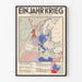 Póster Mapa Histórico de la Guerra 1939-1940 Europa