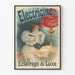 Póster vintage de iluminación eléctrica de lujo