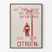 Vintage poster of union struggle Citroën CGT CFDT