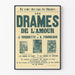 Vintage Poster The Dramas of Love by J. Rouquette and A. Fourgeaud