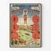 Vintage poster of Arsens Blondin crossing a wire over the Seine
