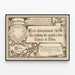 Póster vintage Exposición Internacional de Arte Gráfico en Viena 1883 — cuadro enmarcado en la pared