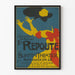 Póster decorativo de teatro colorido con motivo de mujer con disfraz