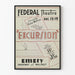 Póster vintage Excursión Federal Theatre por Victor Wolfson