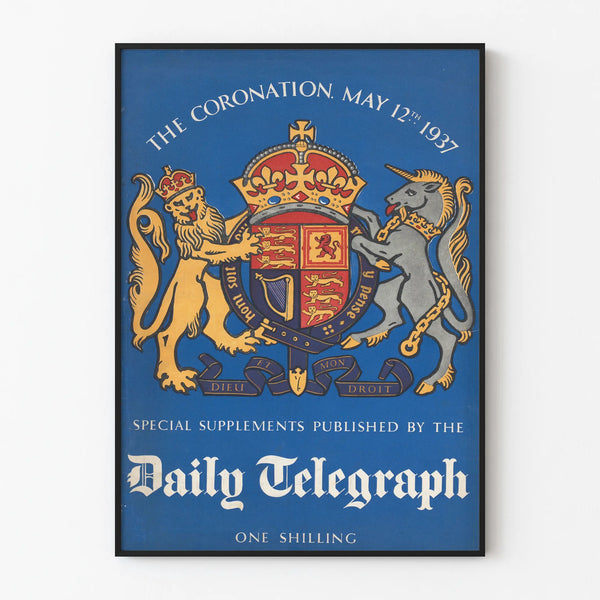 Vintage Poster of the Daily Telegraph - Coronation of George VI 1937
