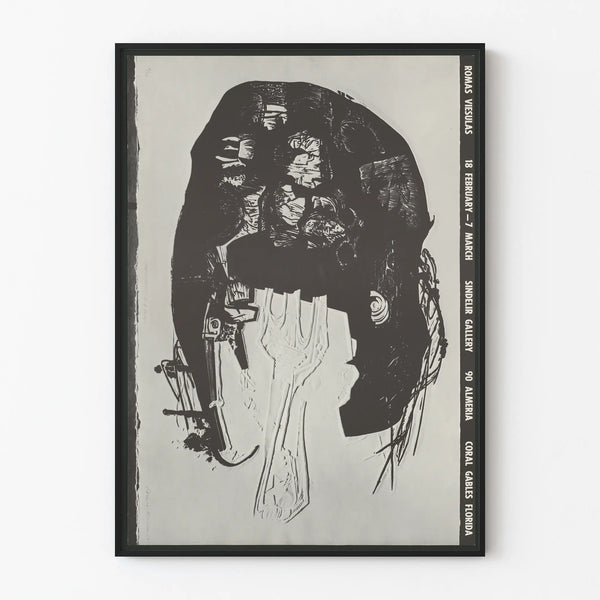 Póster de exposición Romas Vesulas - Sindellr Gallery 1967