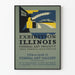 Póster vintage de la exposición de arte federal de Illinois