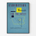 Póster vintage exposición materiales para artistas