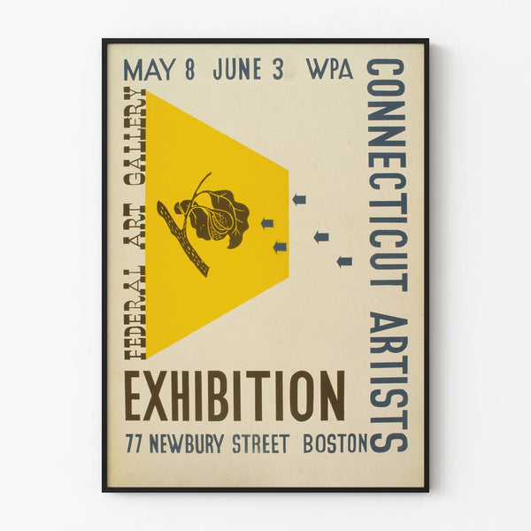 Póster de exposición artística WPA Connecticut - Decoración mural vintage