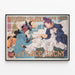 Vintage poster for the white exhibition at Place Clichy — framed artwork on a wall